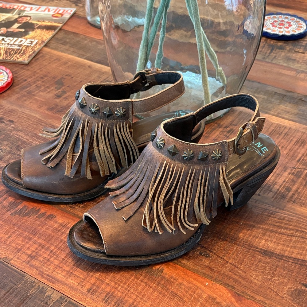 Lane Women's Brown Fringe Mules